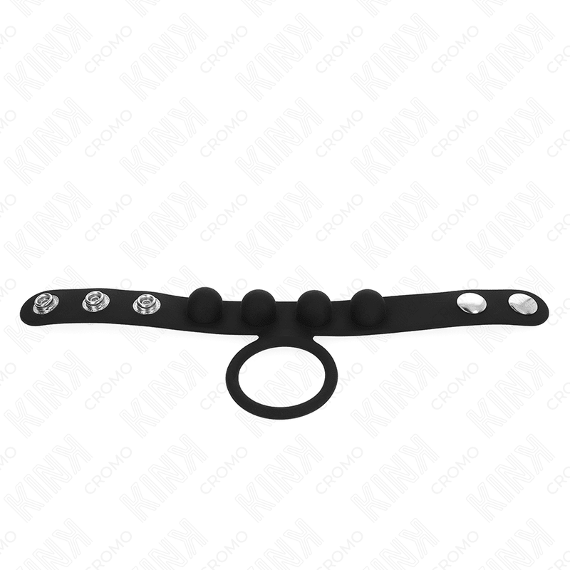 KINK - LEATHER PENIS RING 3.5 CM WITH PRESSURE CLOSURE 23 X 2 CM - Kink&Play