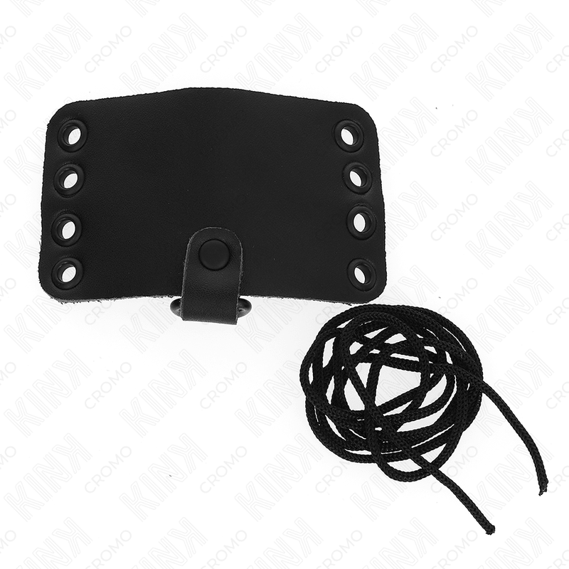 KINK - LEATHER PENIS RING WITH LACE CLOSURE AND LACES - Kink&Play