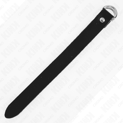KINK - LEATHER PENIS RING WITH PRESSURE CLOSURE 22 X 2 CM - Kink&Play
