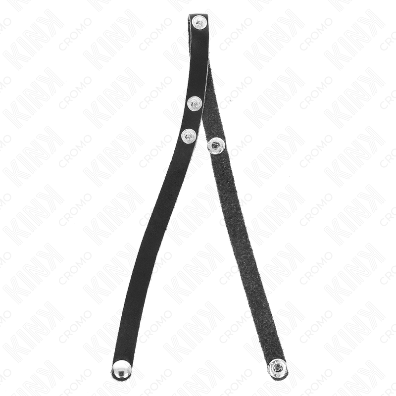 KINK - LEATHER PENIS RING WITH PRESSURE CLOSURE 39 X 1 CM - Kink&Play