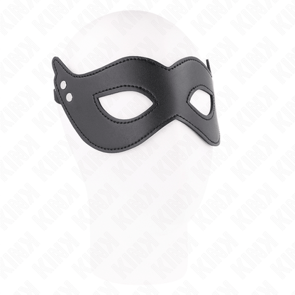 KINK - LEATHERETTE MASK WITH RIVETS MODEL 1 26 x 8 CM - Kink&Play
