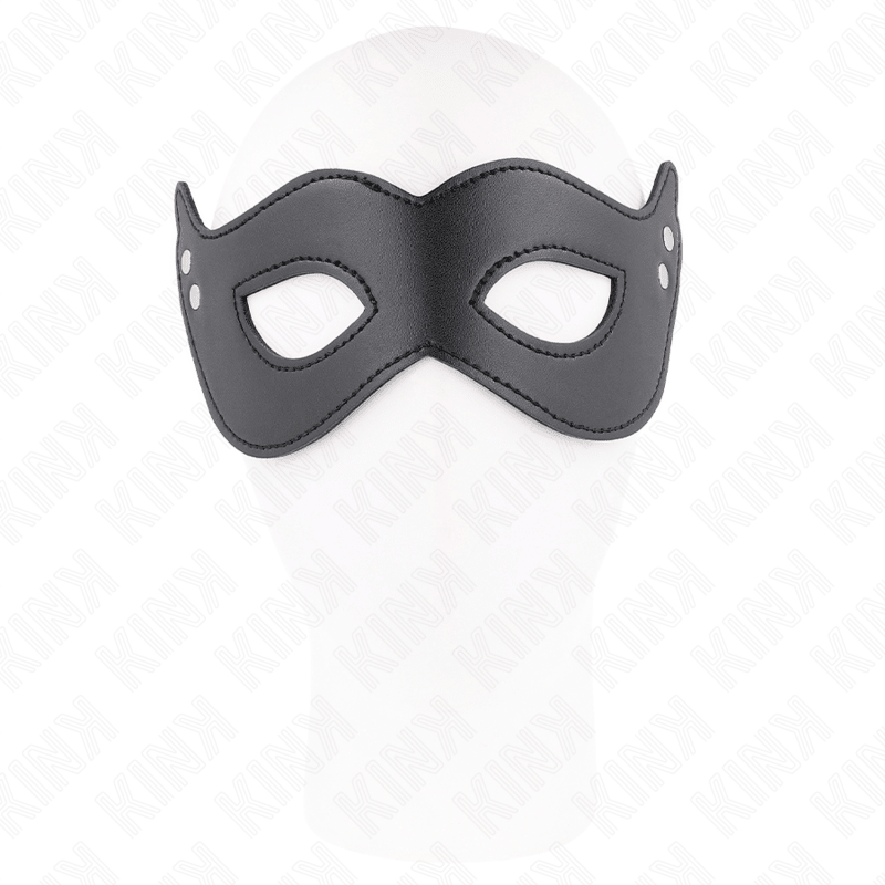 KINK - LEATHERETTE MASK WITH RIVETS MODEL 1 26 x 8 CM - Kink&Play