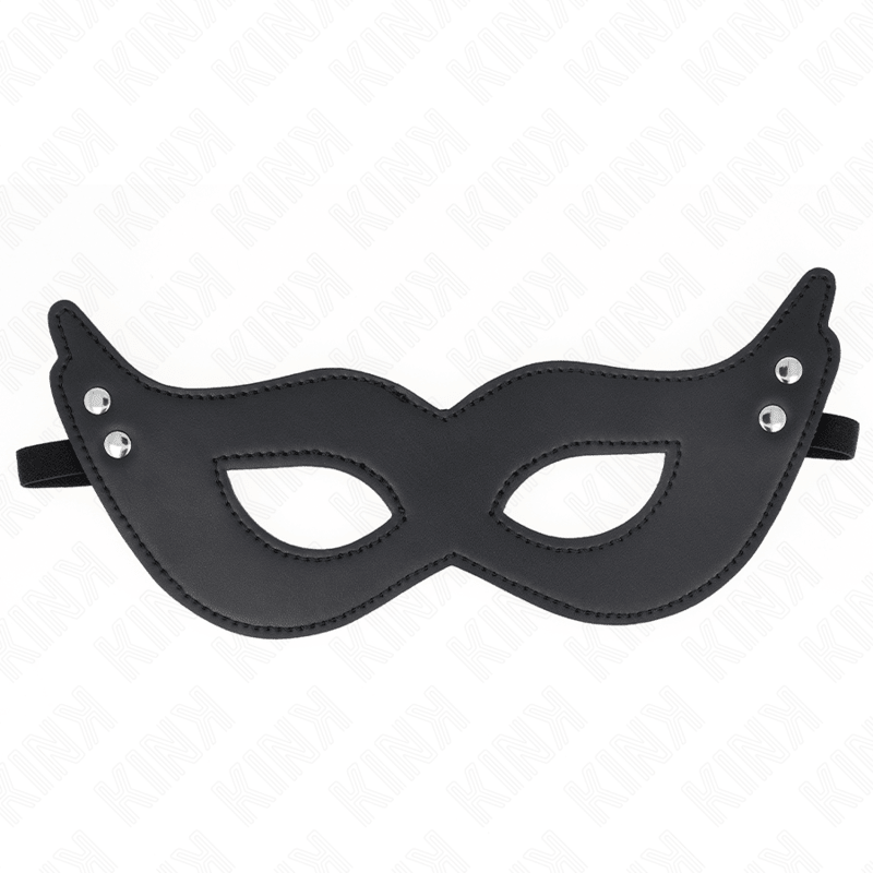KINK - LEATHERETTE MASK WITH RIVETS MODEL 1 26 x 8 CM - Kink&Play