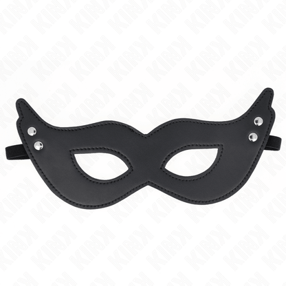 KINK - LEATHERETTE MASK WITH RIVETS MODEL 1 26 x 8 CM - Kink&Play