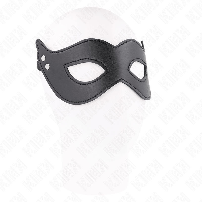 KINK - LEATHERETTE MASK WITH RIVETS MODEL 1 26 x 8 CM - Kink&Play