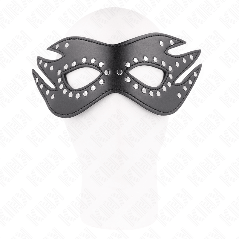 KINK - LEATHERETTE MASK WITH RIVETS MODEL 3 26 x 9.5 CM - Kink&Play