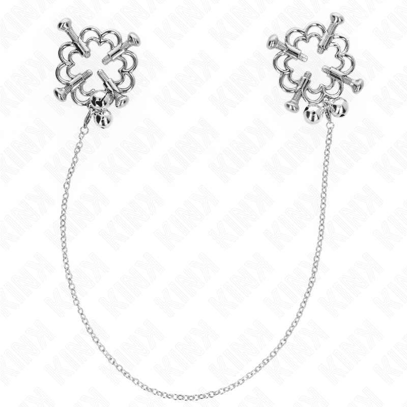 KINK - METAL FLOWER NIPPLE CLAMPS WITH CHAIN - Kink&Play