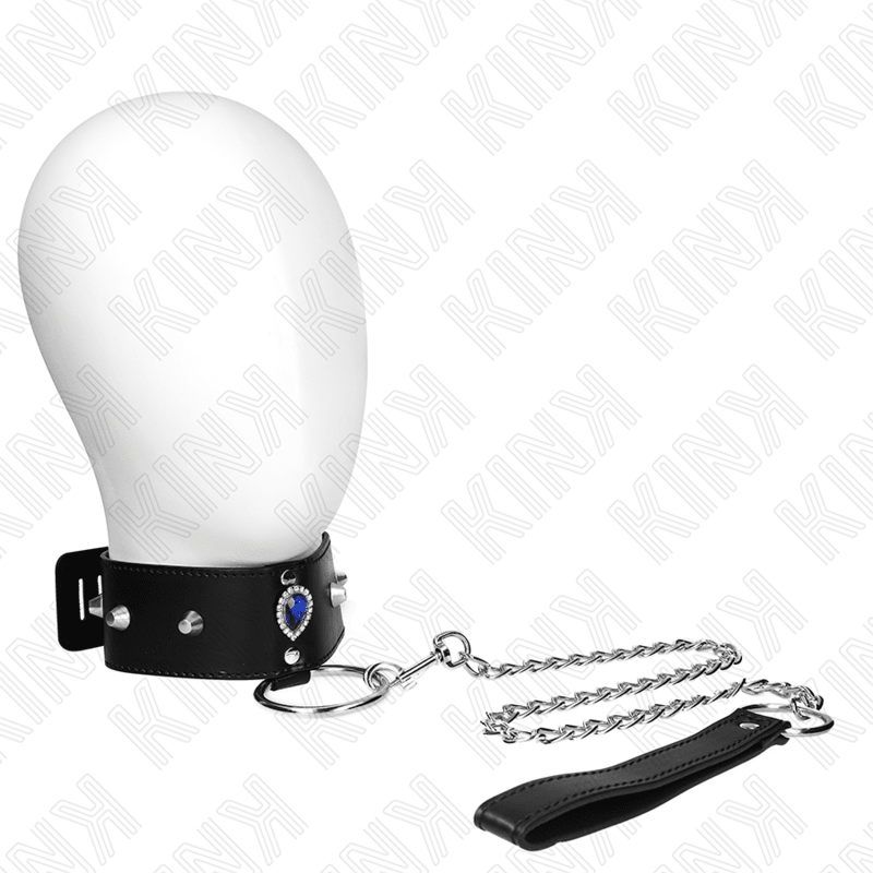 KINK - NECKLACE 65 CM WITH STRAP WITH BLUE DIAMONDS ADJUSTABLE 36 - 43 CM X 5 CM - Kink&Play