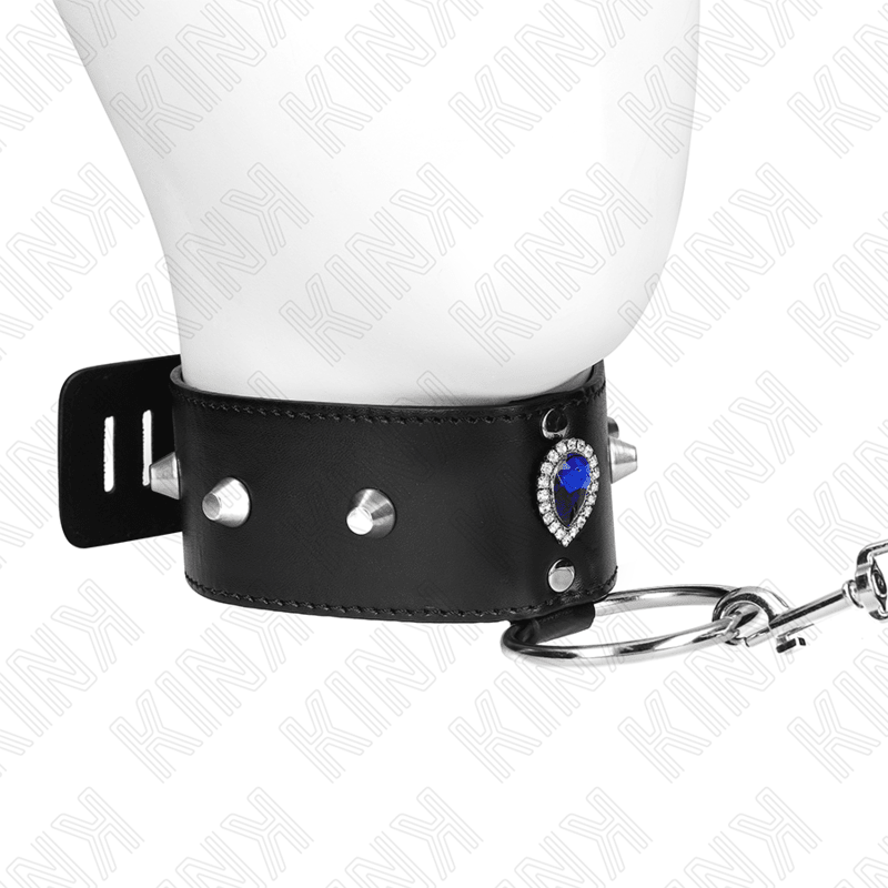 KINK - NECKLACE 65 CM WITH STRAP WITH BLUE DIAMONDS ADJUSTABLE 36 - 43 CM X 5 CM - Kink&Play
