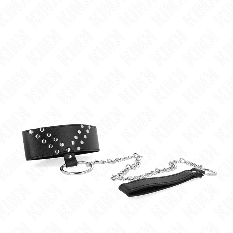 KINK - NECKLACE WITH BELT 65 CM WITH V RIVET ADJUSTABLE 36 - 43 CM X 5 CM - Kink&Play