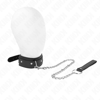 KINK - NECKLACE WITH LEASH 65 CM 1 RING ADJUSTABLE 38 - 49 CM X 5 CM - Kink&Play