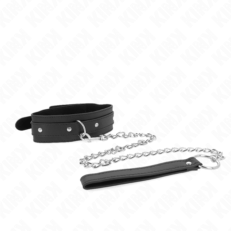KINK - NECKLACE WITH LEASH 65 CM 1 RING ADJUSTABLE 38 - 49 CM X 5 CM - Kink&Play