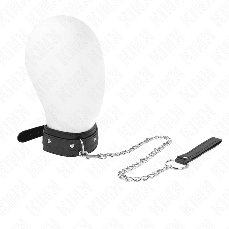 KINK - NECKLACE WITH LEASH 65 CM 1 RING ADJUSTABLE 38 - 49 CM X 5 CM - Kink&Play