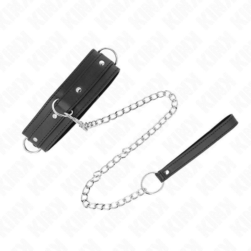 KINK - NECKLACE WITH LEASH 65 CM 3 RING MODEL 1 ADJUSTABLE 38 - 49 CM X 5 CM - Kink&Play