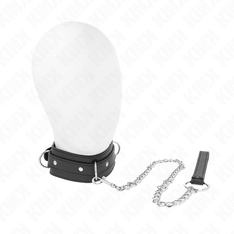 KINK - NECKLACE WITH LEASH 65 CM 3 RING MODEL 1 ADJUSTABLE 38 - 49 CM X 5 CM - Kink&Play