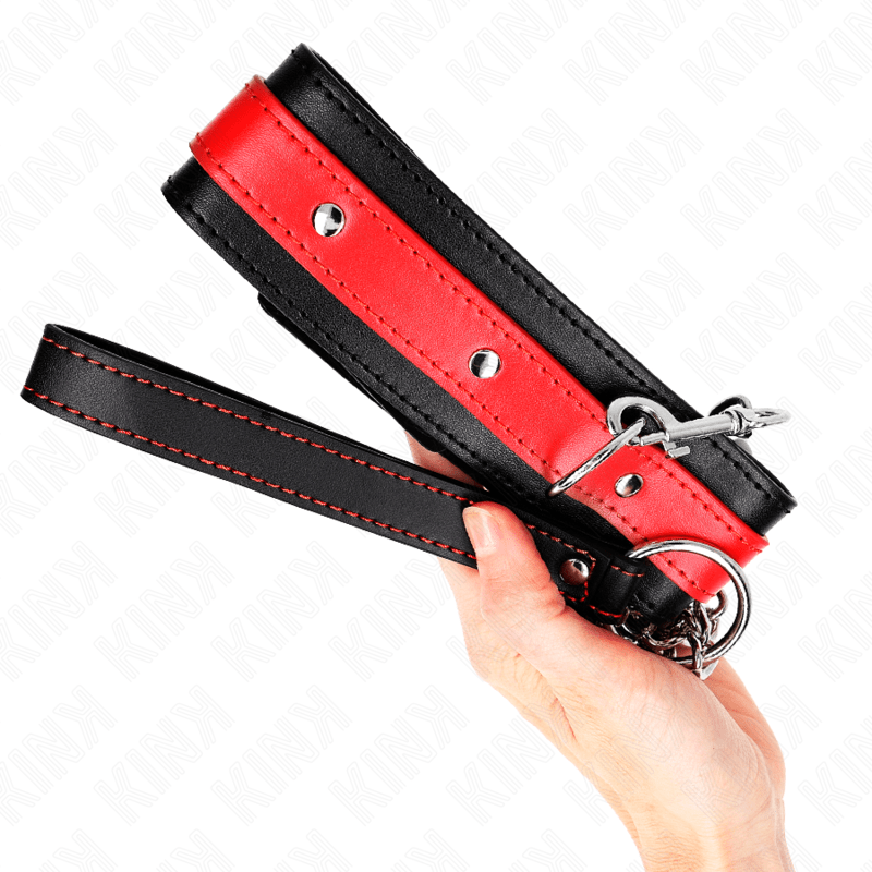 KINK - NECKLACE WITH RED STRAP 65 CM AJUSTABLE 36 - 43 CM X 5 CM - Kink&Play