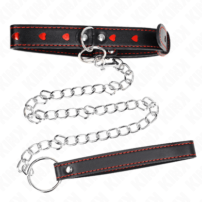 KINK - NECKLACE WITH STRAP 65 CM HEART DETAILS 52.5 X 2.5 CM - Kink&Play