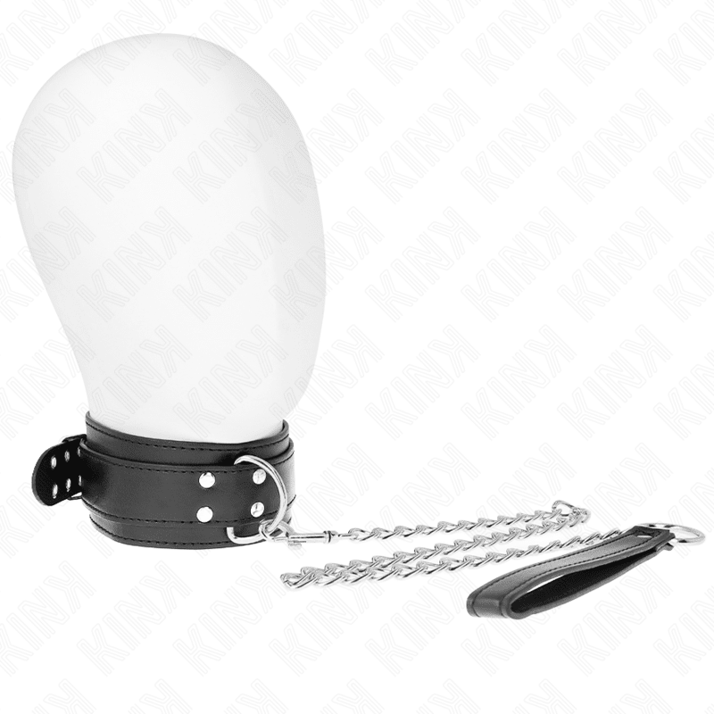 KINK - NECKLACE WITH STRAP 65 CM SILVER BUCKLES ADJUSTABLE 33 - 46 CM X 5.5 CM - Kink&Play