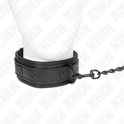 KINK - NEOPRENE BONDAGE COLLAR MODEL 2 WITH BELT 78 CM ADJUSTABLE 37.5 X 49.5 CM - Kink&Play