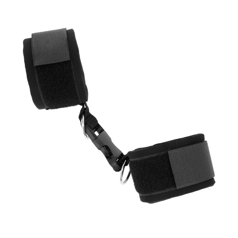 KINK - NEOPRENE HOOK&LOOP FASTENER WRIST RESTRAINTS BLACK ADJUSTABLE 22 - 34 CM - Kink&Play