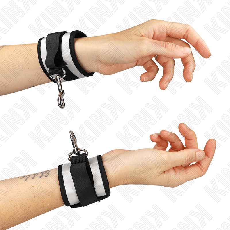 KINK - NEOPRENE WRIST CUFFS GREY 23 X 5 CM - Kink&Play