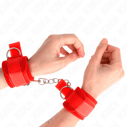 KINK - NEOPRENE WRIST RESTRAINTS RED 42 X 5 CM - Kink&Play