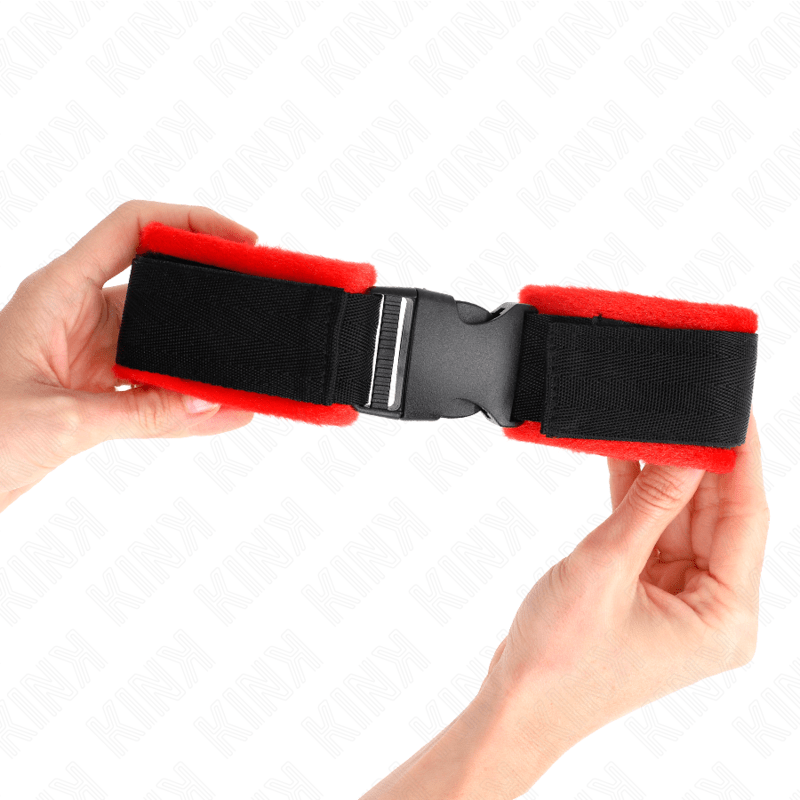 KINK - NYLON BIND HOOK&LOOP WRIST RESTRAINTS BLACK MODEL 1 AJDUSTABLE 25 - 35 CM X 6 CM - Kink&Play