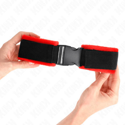 KINK - NYLON BIND HOOK&LOOP WRIST RESTRAINTS BLACK MODEL 1 AJDUSTABLE 25 - 35 CM X 6 CM - Kink&Play