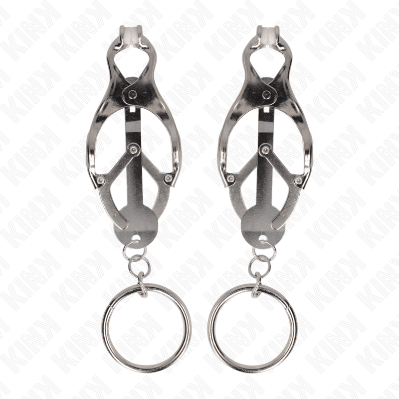 KINK - O - RING JAPANESE CLOVER NIPPLE CLAMPS SILVER - Kink&Play