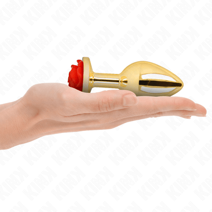 KINK - PLUG ANAL GOLD ROSE RED SIZE L - Kink&Play