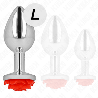 KINK - PLUG ANAL ROSE RED SIZE L - Kink&Play