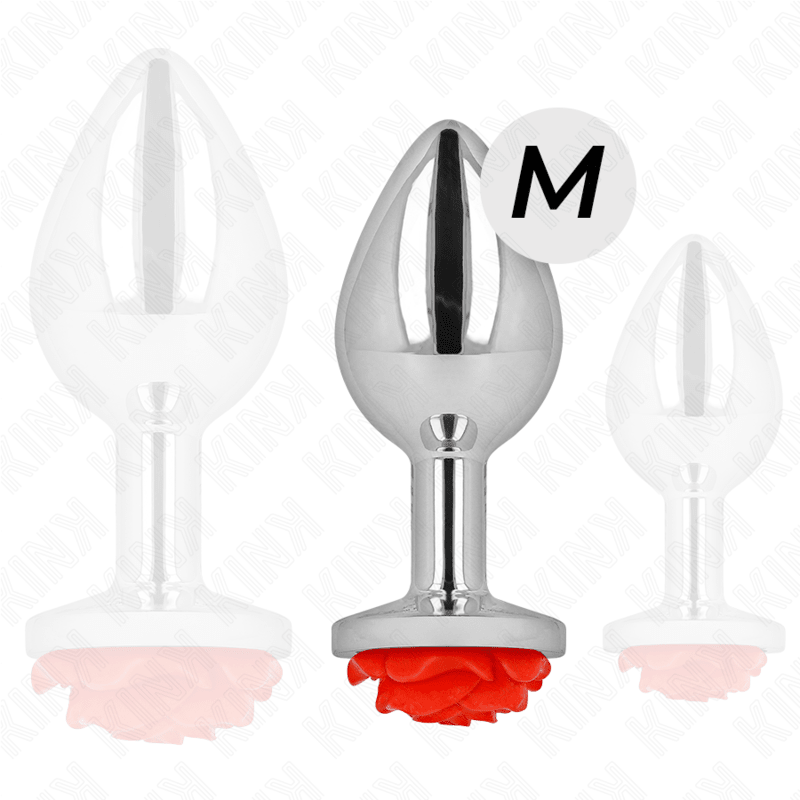 KINK - PLUG ANAL ROSE RED SIZE M - Kink&Play