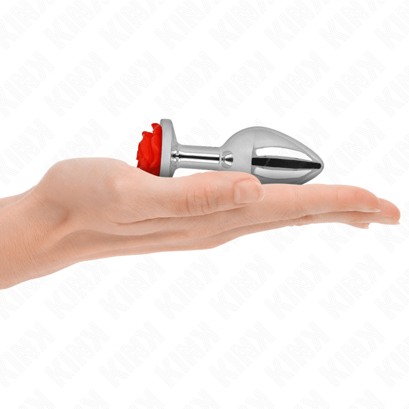 KINK - PLUG ANAL ROSE RED SIZE M - Kink&Play
