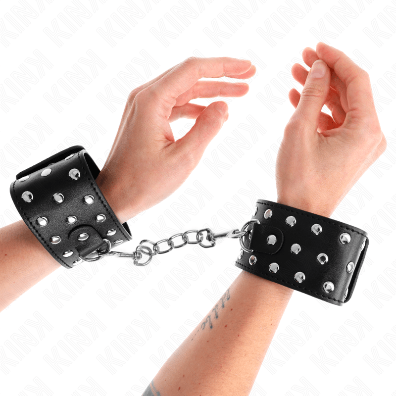 KINK - PUNK WRIST RESTRAINTS ADJUSTABLE 19 - 24 CM X 5.5 CM - Kink&Play
