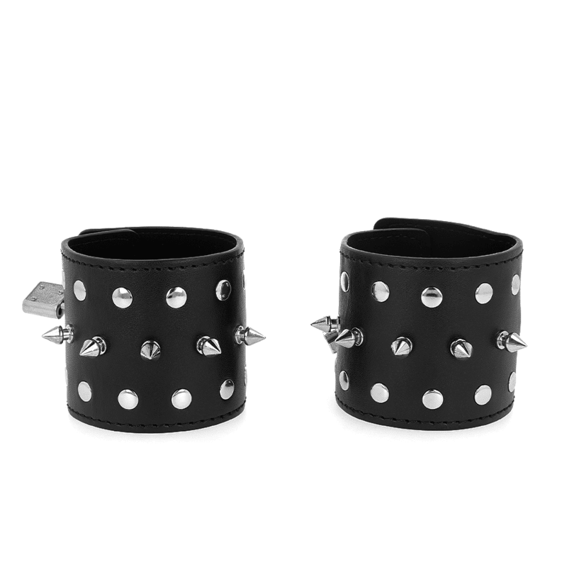 KINK - PUNK WRIST RESTRAINTS WITH SPIKES 25 X 6 CM - Kink&Play