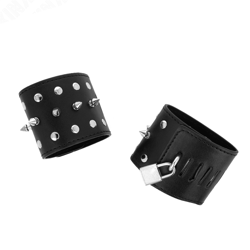 KINK - PUNK WRIST RESTRAINTS WITH SPIKES 25 X 6 CM - Kink&Play
