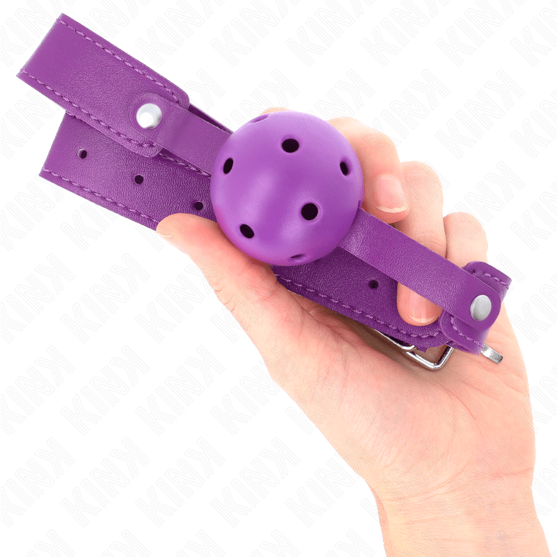 KINK - PURPLE BREATHABLE BALL 4.5 CMGAG 65 x 2.5 CM - Kink&Play