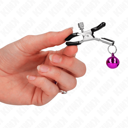 KINK - PURPLE SINGLE BELL NIPPLE CLAMP 6 CM - Kink&Play