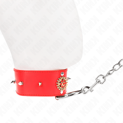 KINK - RED DIAMOND NECKLACE WITH BELT 65 CM AJDUSTABLE 35 - 51 CM X 7 CM - Kink&Play