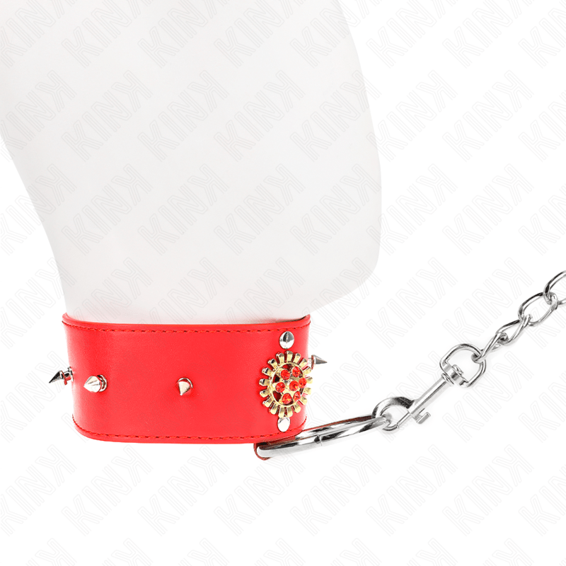 KINK - RED DIAMOND NECKLACE WITH BELT 65 CM AJDUSTABLE 35 - 51 CM X 7 CM - Kink&Play