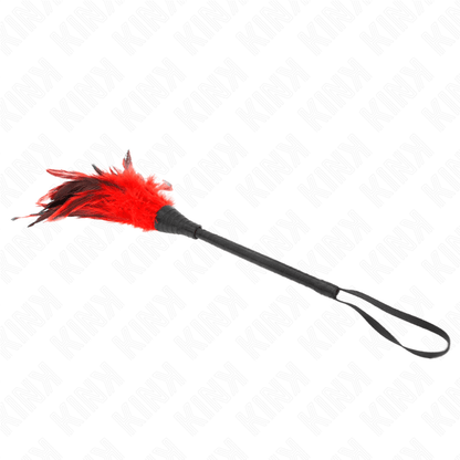 KINK - RED MAIDS HORN SHAPED TICKLE CHICKEN FEATHERS 36 CM - Kink&Play