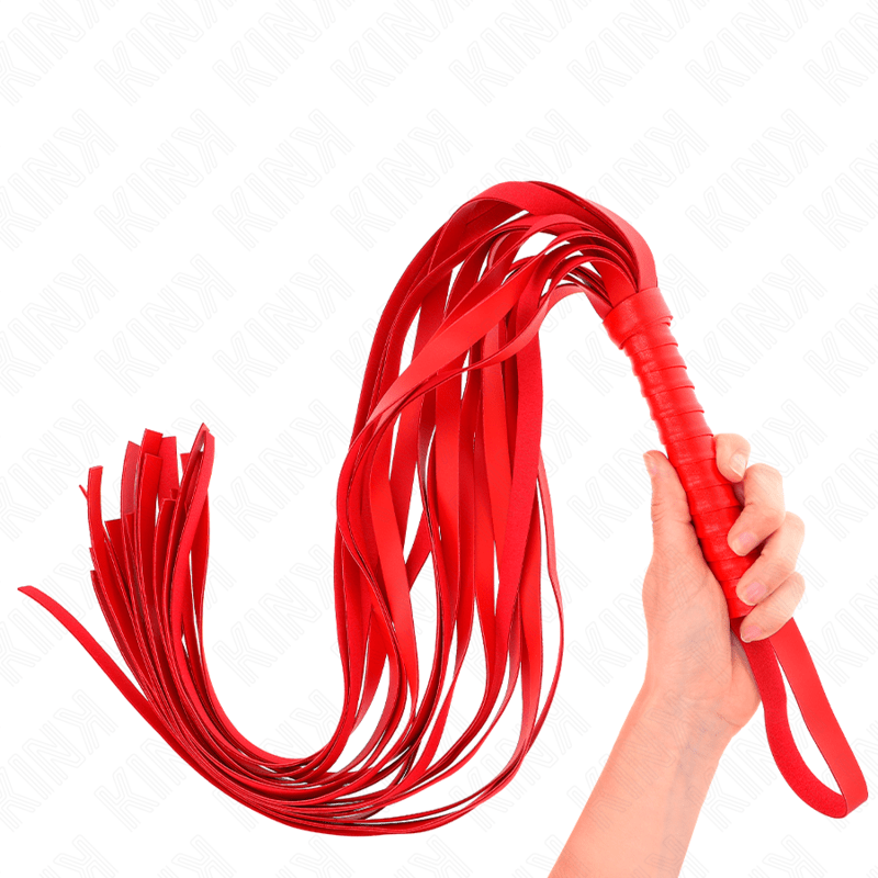 KINK - RED SHORT HANDLE LONG TAIL WHIP 70 CM - Kink&Play