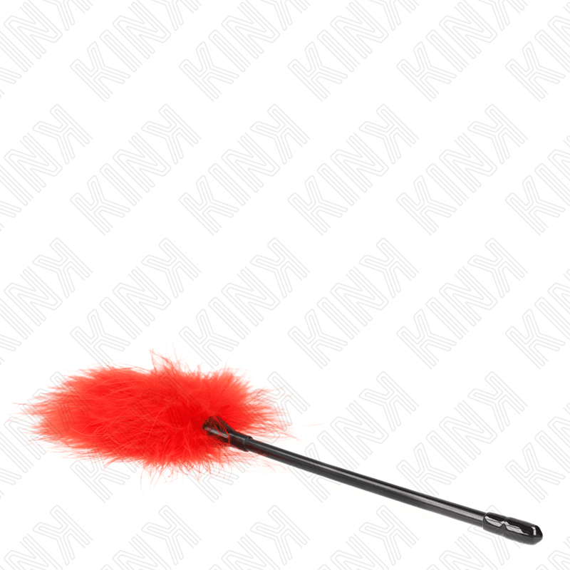 KINK - RED TICKLE FEATHERS USED FOR THE BONDAGE KIT 27 CM - Kink&Play