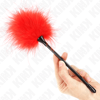 KINK - RED TICKLE FEATHERS USED FOR THE BONDAGE KIT 27 CM - Kink&Play