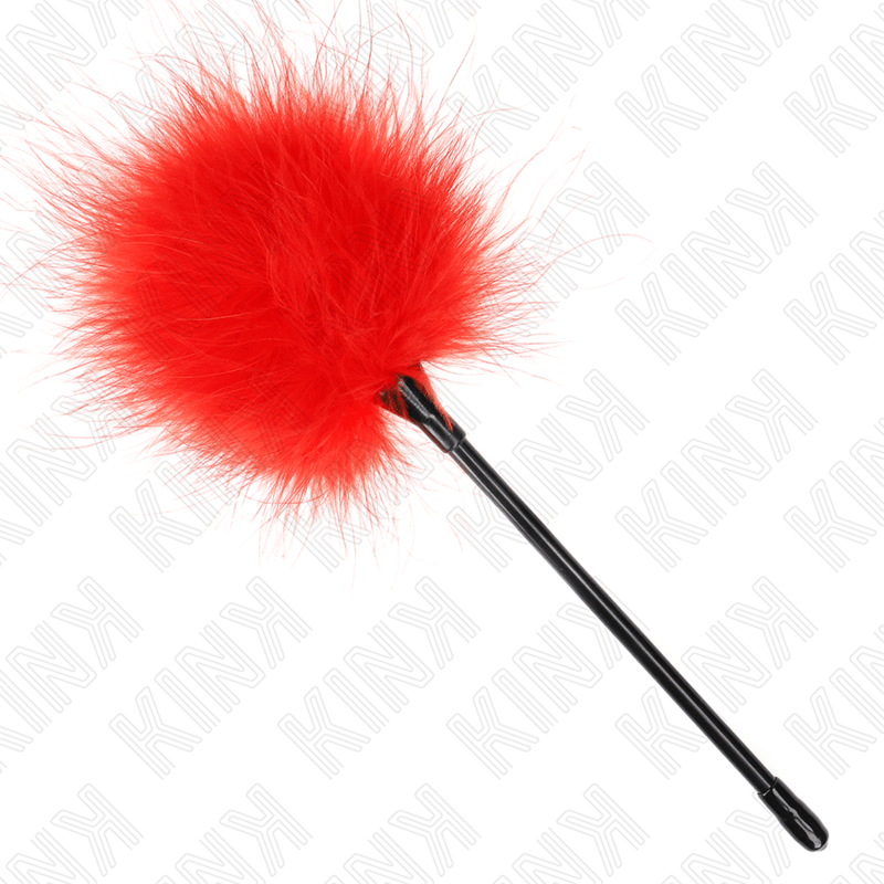 KINK - RED TICKLE FEATHERS USED FOR THE BONDAGE KIT 27 CM - Kink&Play