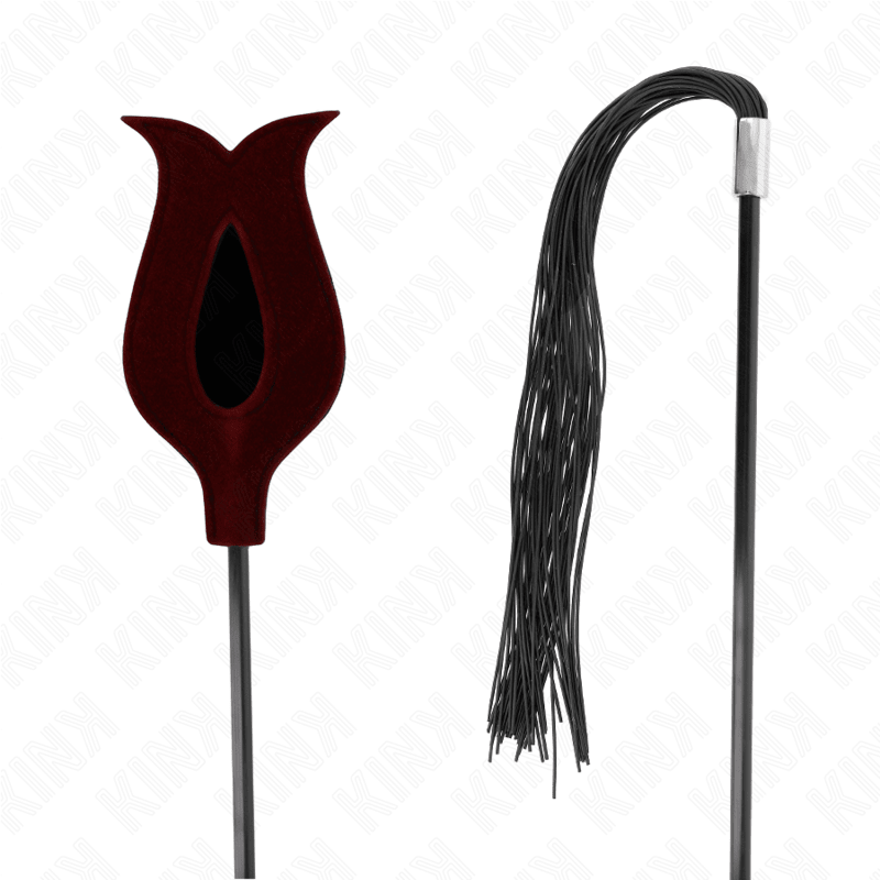 KINK - ROSE SHAPE SILICONE TASSEL WHIP 45 CM - Kink&Play