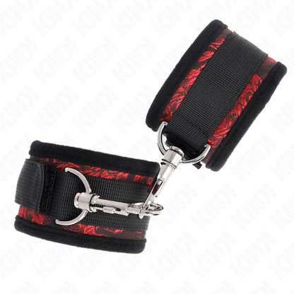 KINK - SCANDAL WRIST RESTRAINTS RED - BLACK - Kink&Play