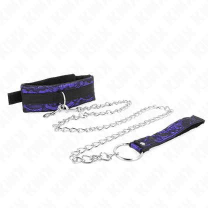 KINK - SHORT VELVET LACE NECKLACE WITH BELT 105 CM WITH NYLON TRIM 44 X 5.5 CM - Kink&Play