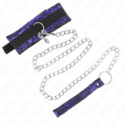 KINK - SHORT VELVET LACE NECKLACE WITH BELT 105 CM WITH NYLON TRIM 44 X 5.5 CM - Kink&Play