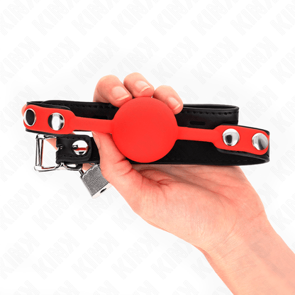 KINK - SILICONE BALL 4 CM GAG WITH LOCK 60 x 2 CM - Kink&Play